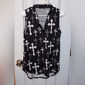 Women’s Cross Collared Tank Top